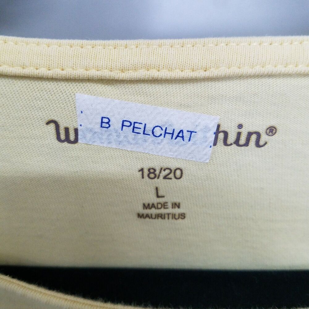 Woman Within Womens Sz L Yellow Solid Short Sleeve T-Shirt - Picture 6 of 10